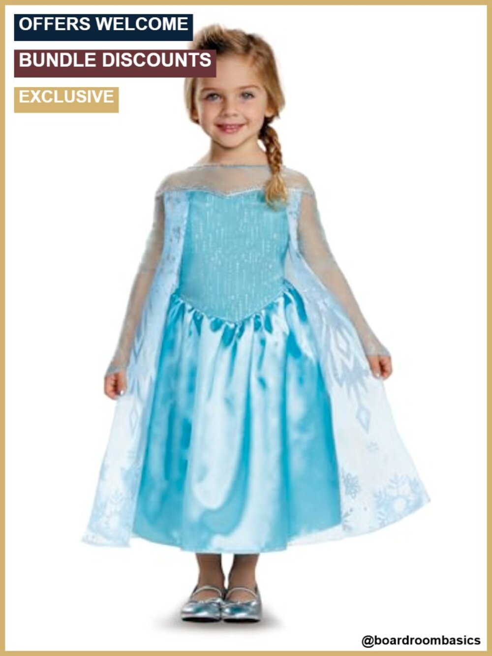 Disguise Elsa Toddler Classic Costume Official Disney Frozen Medium 3T-4T